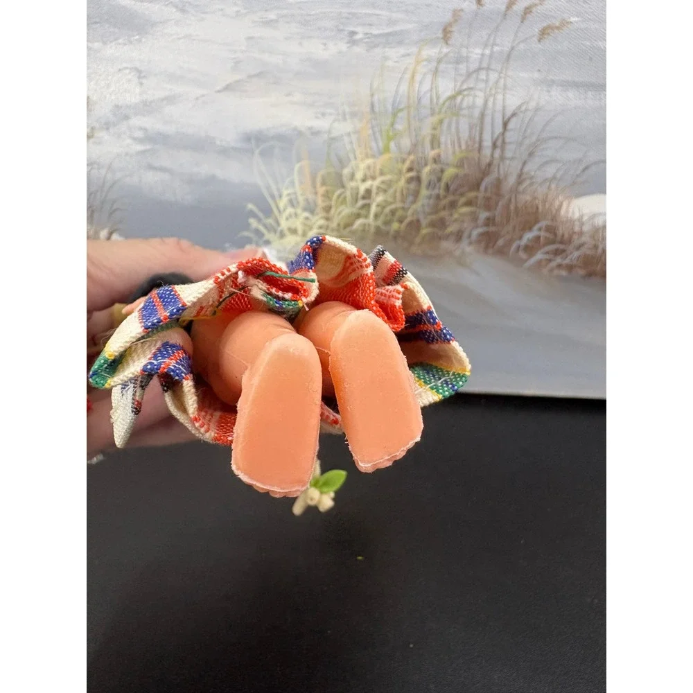 Vintage Dutch Souvenir Doll Traditional Netherlands Folk Dress Yoke Buckets 7in